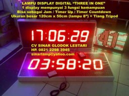 Lampu Display Three in One Clock Timer Up Countdown